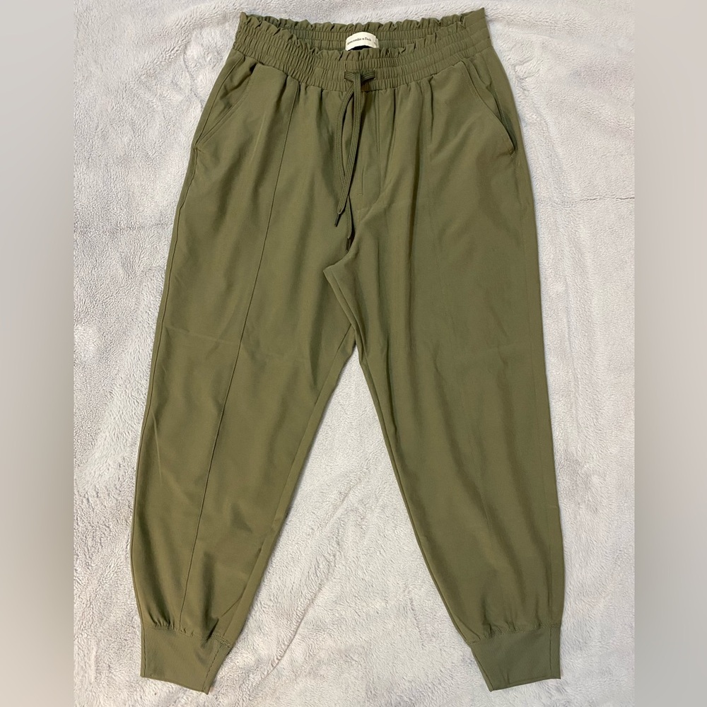 A&F joggers, olive green, size Large